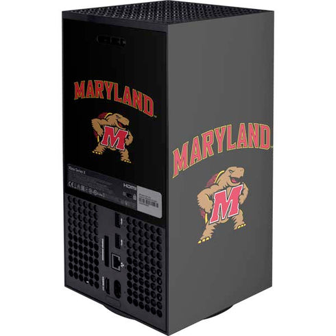 University of Maryland Collegiate Text XBox Series X Digital Edition Console Skin